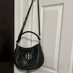 Tory Burch Black Crossbody Bag with Gold Accents